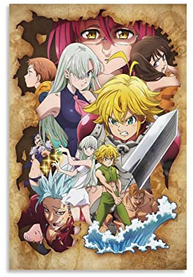 Leinwandposter mit Seven Deadly Sins Anime-Motiv Seven Deadly Sins, 30 x 45 cm