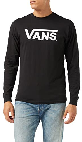Vans Men's Classic LS T-Shirt, Black-White, M