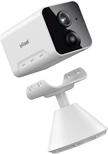 ieGeek Telecamera WiFi Interno Senza Fili, Videocamera Sorveglianza Interno WiFi a Batteria, FHD 1080P, Rilevazione di Moviment PIR, Audio Bidirezionale, Visione Notturna, Funziona con Alexa, ZS-GX7S