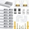 Chesbung LED Aluminium Kanal für Led Streifen/Stripes 12mm, 15X1m U Form Leiste Profil Aluprofil, Strip Schiene Streifen Diffusor mit Milchig Weißer Abdeckung, Montageclips und 90 Grad Eckverbindern