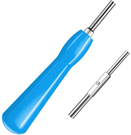 ASTER Jeu de tournevis Gamebit de sécurité, double extrémité 4,5 mm et 3,8 mm, tête pentalobe, compatible avec NES, SNES, N64, PS4, PS5 (bleu)