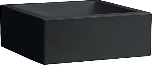Tecnokit Nicoli vaso quadrato Minos in resina, fioriera quadrata elegante per interno ed esterno (cm 60x60x22,5, ANTRACITE)