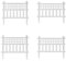 Top Home Solutions 4 x White Plastic Fence Panels - Garden Edging Plant Border Landscape - Fencing Panels Edger for Grass Lawn Flowerbeds Plant Borders