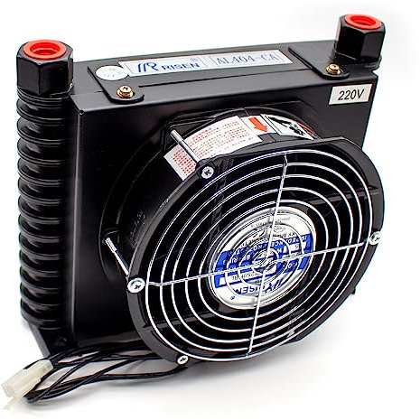 Sistema di Radiatore Idraulico del Radiatore Aria Ventola Olio Della Macchina CNC Radiatore Olio Idraulico del Radiatore Aria Radiatore Olio Raffreddato ad Aria 10L/MIN AL404T-CA (DC 12V)
