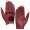Harssidanzar Damen Leder Fahrhandschuhe, Lammfellhandschuhe, Sommer Leder Touchscreen Fahrhandschuhe, ungefüttert, Lammfellhandschuhe, Damen Lederhandschuhe GL009EUA,Burgund,Größe S