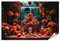 islandburner XXL Bild Poster Tag Der Toten Altar Totenköpfe Blumen Premium Bilder Fotodruck JCJP-PKL
