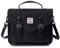 Islander® The Calton Satchel Damen-Umhängetasche mit Harris-Tweed, Größe S und M, Schwarzes Fischgrätenmuster, Medium