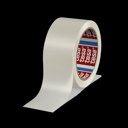 Tesa 04120-00022-00 Paketband, PVC, Weiß, Stärke 49mm, 50mm x 66m