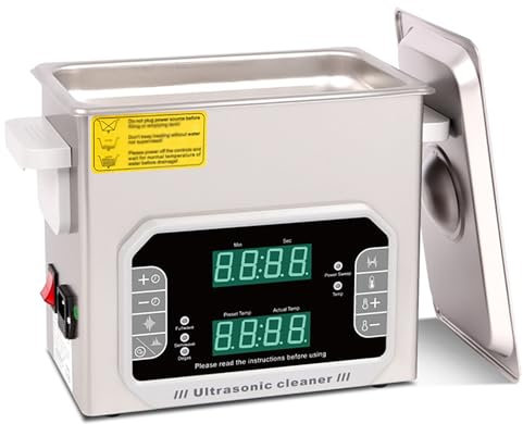Professional Ultrasonic Cleaner,6.5L Sonic Cleaner,with Heater and Basket,Temperature Range Of 0-80 ℃,for Jewelry, Watch, Glasses, Dentures, Small Parts, Circuit Board