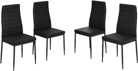 Vicco Esszimmerstuhl Grand, Stuhl, Schwarz, 42.5 x 48 cm 4er Set