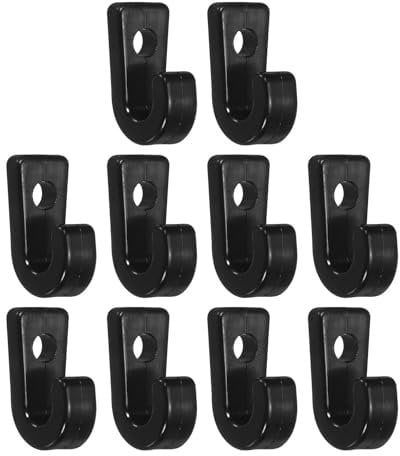 PATIKIL Kayak J Hooks, 10 Pack Nylon Deck Loops Bimini Boat Top Eye Straps Bungee Hooks for Kayaks Canoes Paddle Boating Tie Down