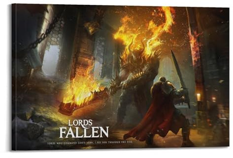 Quem Poster Lords of The Fallen Game, dekoratives Gemälde, Leinwand-Wandposter und Kunstdruck, modernes Familienschlafzimmer-Dekor-Poster, 50 x 75 cm