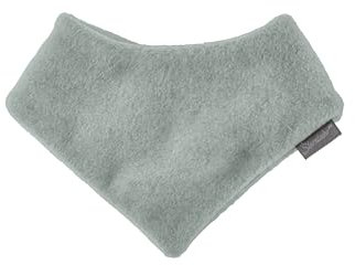 Sterntaler Kinder Halstuch Microfleece Unisex - warmes Baby und Kinder Dreieckstuch mit Klettverschluss, doppellagig - steingrün, 2