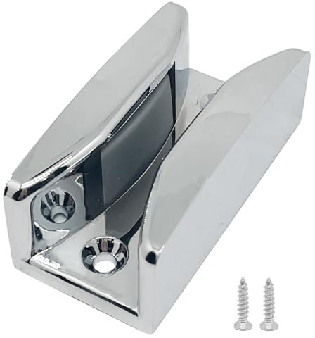 1 bloque de puerta corredera anticolisión, 60 mm de ancho, guía lateral de cristal sin marco, con tornillos, para puerta de cristal de 8 mm (tipo: ángulo recto/plateado)