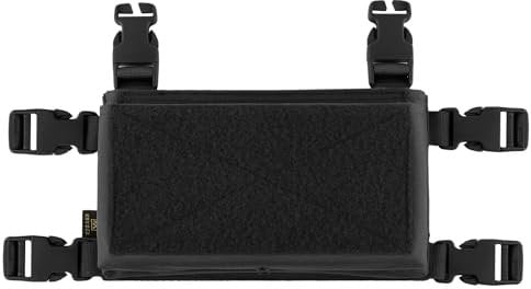 KRYDEX GEAR Tactical MK3 Placard with Hook Backing for Chest Rig Plate Carrier Vest (Black)