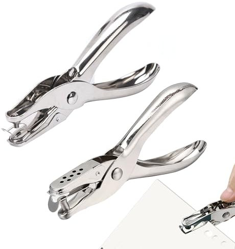 2PCS Lochzange Papier Lochdurchmesser 3mm und 6mm Rundloch Lochstanzer lochstanzer papier für prüfplaketten Ticket Scrapbooking, Grußkarten, Karten, Metall Hole Puncher, Handlocher Papierstanzer