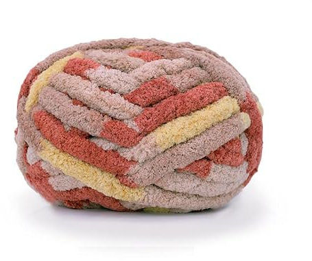 maikeduo Chunky Wolle, Diameter 2cm Chunky Wool, Grob Gestrickte Kuscheldecke, Roving Garn Zum Handstricken Häkeln, Grobstrick Weiches Wollgarn Haustier Bett Sofa (Mischfarbe D)