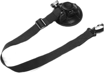 GAOHOU Door Retainer 38-92cm Adjustable Strap with Heavy-Duty Locking Suction Cup for Motorhome/Caravan/Campervan Black