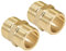 Raccordo Filettato Maschio in Ottone da 3/4 a 3/4 Pollici, Maschio 3/4 x Maschio 3/4 Filettatura Connettore Doppio Nipplo per Tubi (2 Pezzi)