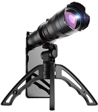 Teleobiettivo monoculare HD 36X con treppiede, compatibile con iPhone, compatibile con Samsung e altri smartphone, telescopio per viaggi, caccia, escursionismo, sport