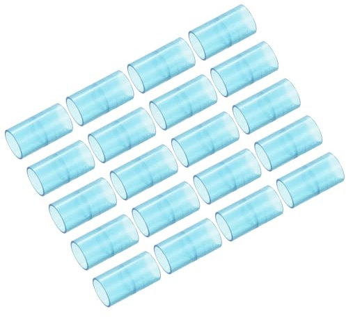 QUARKZMAN Accoppiatore per Condotto in Pvc Raccordi Diritti Blu Trasparenti Terminazione da 20mm per Condotto Elettrico per Tubi Flessibili 20pz