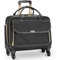 Arcoyard Rolling Briefcase for Women with 4 Spinner Wheels and Telescopic Extendable Handle, Laptop Bag with Wheels, Roller Computer Bag for Work Travel Carry On Luggage, TSA Friendly Design, Black,