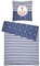 SCHIETWETTER Bettwäsche Anker & Streifen 135x200, 2teilig Bettbezug, Kissenbezug, Bettwäsche-Set, maritimer Wendebezug, 100% Baumwolle Navy OS