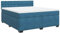 vidaXL Boxspringbett, Polsterbett Bett mit Matratze Matratzenauflage, Bettgestell mit Kopfteil Lattenrost, Doppelbett für Schlafzimmer, Blau 180x200cm Samt