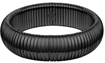 FOCALOOK Armband Schlange Elastisches Armband Edelstahl Stretch Armband Schwarz Damen Armreif Manschette Armspange breit 20mm Armband Modeschmuck