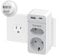 USA Adapter Steckdose, TOPREK Reiseadapter mit 2USB (5V 2,4A), 4 en 1 Adapter USA 3750W Deutschland Stecker, Stromadapter Amerika Steckdosenadapter Typ B für Amerika Kanada Mexiko Thailan