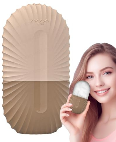 Mimoqk Face Ice Roller, Wiederverwendbare Kühlung Glow Cube Ice Roller für das Gesicht - Hautpflegewerkzeug des Eisrollers aus Silikon, Gesichtsmassagerolle