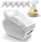 WYYFXY® 5 Stück Präsentkorb Leer Geschenkkorb Papp mit Cellophantüten und Zugschleifen, Korb Geschenk Umweltfreundlich Karton Korb für Geschenke, Feiertage, Geburtstage