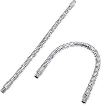 DECHOUS 2pcs Universal Hose Phone Adapter Phone Mount Lockbox Stand Extender Light Accessories Flexible Light Pole Arm Threaded Spotlight Gooseneck Flex Tube Table Light Flex Iron Silver