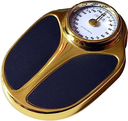 Arztwaage mit Höhenmesser, analoge Personenwaage, professionelle mechanische Waage, großes Präzisionszifferblatt, umweltfreundlich, batterielos, große Tragkraft 200 kg (440 lbs) (weißes Zifferblatt)