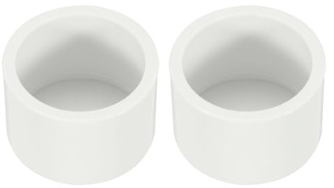 PATIKIL 2 Stück PVC Endkappe für Rohr, 20mm Abflussrohr Stopfen Kunststoff-Rohrendkappe, Möbelqualität Rohrstecker Adapter Steckverbinder
