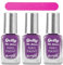 3 Pack Bundle - Barry M Gelly Nail Paint (3x 10ml) Parma Violet Shade. A Hadco Bundle with a Hadco Emery Board Included. (Parma Violet, One Size)