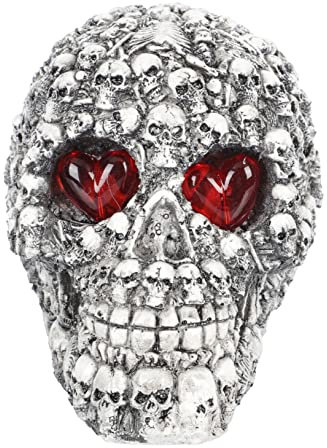 Ciieeo 3 STK Schädellampe Achteck Schwimmbad Twist Dekanter Hausdekoration Halloween Halloween assecoires faschingsdeko Party-Desktop- -Schädel- Harz Silver