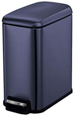 MYUYEE Papierkorb Edelstahl Pedal Mülleimer Haushalt Badezimmer Küche Wohnzimmer Kleiner Mülleimer Mülleimer,Bigblue Tasse