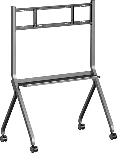 iiyama MD-CART02-S1 Mobile Trolley with Accessory Compartment for (Interactive) Large Format Displays up to 86 Inches