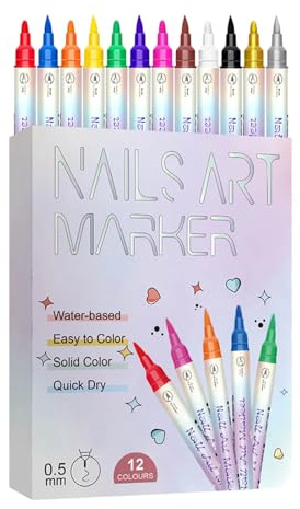 Professioneller 12-Farben Stift für kreative 3D Muster präzise Linienführung mit langlebiger DIY Formel (Purple, 16.3X12.6CM)