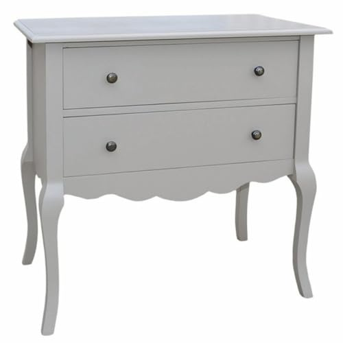 Casa Padrino Barock Kommode mit 2 Schubladen Grau 80 cm - Barock Möbel