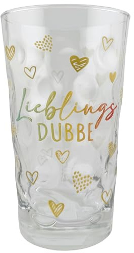 Lieblingsdubbe Dubbeglas 0,5 Liter - Pfälzer Geschenk für zum Valentinstag, Geburtstag oder Weihnachten, Pfalz Schorleglas