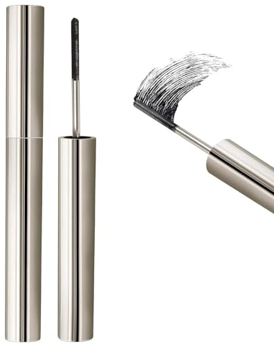 Black Iron Wand Mascara - Volumizing & Lengthening, 3D Curling Wand for False Lash Effect, Smudge-Proof Waterproof Formula, Long-Lasting Eyelash Volume and Length Makeup (1PCS)