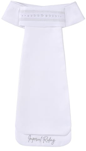Imperial Riding Turnierplastron IRH Basic, Satin-Plastron mit Klettverschluss, 100% Polyester, Weiß
