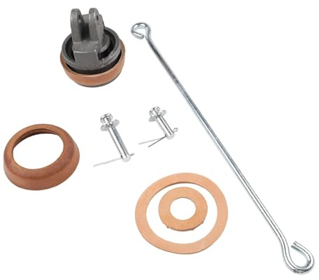 Piston de rechange pour pompe manuelle type 75, piston en fonte avec joint et tige en cuir, gris/marron/noir