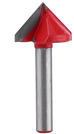Fresa 3D para carpintería, enrutador de acero de tungsteno, fresa para herramienta de corte Sharp V Groove 60/90/120/150 grados, 6 mm, accesorio para procesamiento de madera (90 grados)