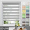 Allesin Doppelrollo Klemmfix Rollos für Fenster ohne Bohren, Klemmrollo Duo Rollo mit Bohren, Fensterrollo innen, lichtdurchlässig, Sichtschutz und Sonnenschutz, 60x120cm (BxH), Grau