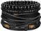 Finrezio Armband Holz Perlen Leder Armbänder Set für Herren Damen Geflochtene Leder Armbänd Vintage Punk Schwarz