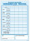 Panneau Horaire de Travail - Protection Anti-UV - Dimensions 210x300 mm - Plastique Rigide PVC 1,5 mm