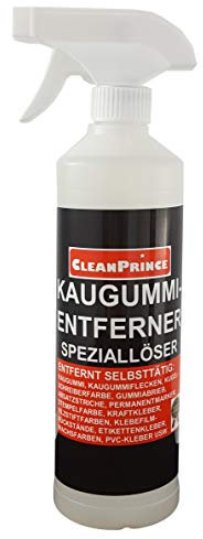 Kaugummientferner 0,5 Liter Speziallöser Kaugummi - Entferner Gum Ex Löser Reiniger Kaugummiflecken Kugelschreiber